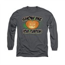 Halloween Shirt Show Me Long Sleeve Charcoal Tee T-Shirt