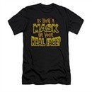 Halloween Shirt Slim Fit Mask Black T-Shirt