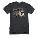 Halloween Shirt Slim Fit Witch Charcoal T-Shirt