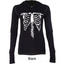 Halloween Skeleton Ladies Tri Blend Hoodie Shirt