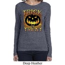 Halloween Trick or Treat Ladies Long Sleeve Shirt