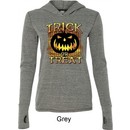 Halloween Trick or Treat Ladies Tri Blend Hoodie Shirt