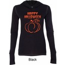 Happy Halloween with Pumpkin Sketch Ladies Tri Blend Hoodie
