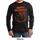 Happy Halloween with Pumpkin Sketch Youth Long Sleeve