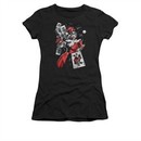Harley Quinn Shirt Juniors Smoking Gun Black T-Shirt