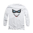 Harley Quinn Shirt Mask Long Sleeve White Tee T-Shirt