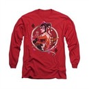 Harley Quinn Shirt Q Long Sleeve Red Tee T-Shirt