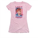 I Love Lucy Shirt For President Juniors Pink Tee T-Shirt