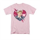 I Love Lucy Shirt I'm Lucy Adult Pink Tee T-Shirt