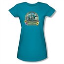 I Love Lucy Shirt Lucy's Luau Juniors Turquoise Tee T-Shirt