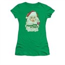 I Love Lucy Shirt Lucy Santa Juniors Kelly Green Tee T-Shirt