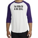 I'm Kind of a Big Deal T-shirt Black Print Raglan Shirt White/Purple