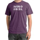I'm Kind of a Big Deal Shirt White Print Pigment Dyed Tee Plum