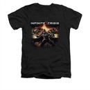 Infinite Crisis Shirt Slim Fit V-Neck Batman Black T-Shirt