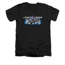 Infinite Crisis Shirt Slim Fit V-Neck Wonder Woman Black T-Shirt