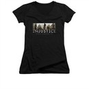 Injustice Gods Among Us Shirt Juniors V Neck Logo Black T-Shirt