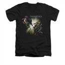 Injustice Gods Among Us Shirt Slim Fit V-Neck Good VS Evil Black T-Shirt