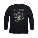 Injustice Gods Among Us Shirt Superman VS Batman Long Sleeve Black Tee T-Shirt