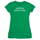 It's Always Sunny In Philadelphia Juniors Shirt Paddys Logo Kelly Green T-Shirt