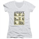 It's Always Sunny In Philadelphia Juniors V Neck Shirt Rock Photos White T-Shirt