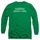 It's Always Sunny In Philadelphia Long Sleeve Shirt Paddys Logo Kelly Green Tee T-Shirt