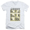 It's Always Sunny In Philadelphia Slim Fit V-Neck Shirt Rock Photos White T-Shirt