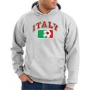 Italian Hoodie Hooded Sweatshirt Italia Soccer Futbol Adult Ash Hoody