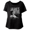 James Dean Shirt Juniors Looking Sideways Black T-Shirt