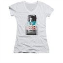 James Dean Shirt Juniors V Neck Graphic Rebel Silver T-Shirt