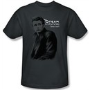 James Dean T-shirt Trench Adult Charcoal Tee Shirt