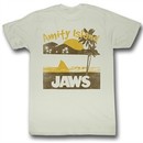 Jaws Shirt Amity Island Adult Dirty White Tee T-Shirt