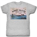 Jaws Shirt Amity Island Welcomes You Athletic Heather T-Shirt