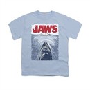 Jaws Shirt Kids Graphic Poster Light Blue T-Shirt