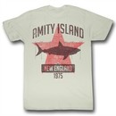 Jaws Shirt New England 1975 Adult Dirty White Tee T-Shirt