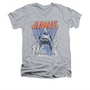 Jaws Shirt Slim Fit V-Neck Comic Splash Athletic Heather T-Shirt