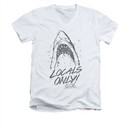 Jaws Shirt Slim Fit V-Neck Locals Only White T-Shirt