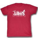 Jaws Shirt Swim Club Adult Red Heather Tee T-Shirt