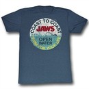 Jaws Shirt Swim For Your Life Adult Blue Tee T-Shirt