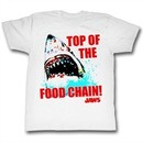 Jaws Shirt Top Of The Food Chain White T-Shirt