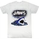 Jaws Shirt Watch Out Adult White Tee T-Shirt