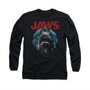 Jaws Shirt Water Circle Long Sleeve Black Tee T-Shirt