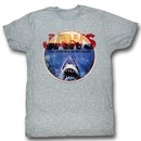 Jaws Shirt You Will Never Go In The Water Adult Grey Tee T-Shirt