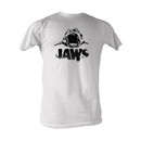 Jaws T-shirt Black Logo Classic Adult White Tee Shirt