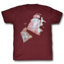 Jimi Hendrix Shirt Streaks Maroon Heather T-Shirt