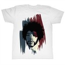Jimi Hendrix Shirt Stripes White T-Shirt