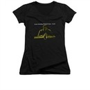 John Coltrane Shirt Juniors V Neck Prestige 7105 Black T-Shirt