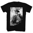 John Wayne Shirt Black And White Picture Black T-Shirt