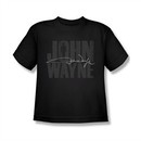 John Wayne Shirt Kids Signature Black T-Shirt