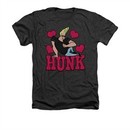 Johnny Bravo Shirt Hunk Adult Heather White Tee T-Shirt