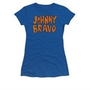 Johnny Bravo Shirt Juniors Jb Logo Royal Blue Tee T-Shirt